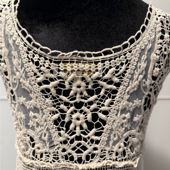 Cream Crochet Lace Beach Coverup Dress - Picture 5 of 6